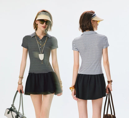ANNASPEAK  POLO collar dress-RICO.