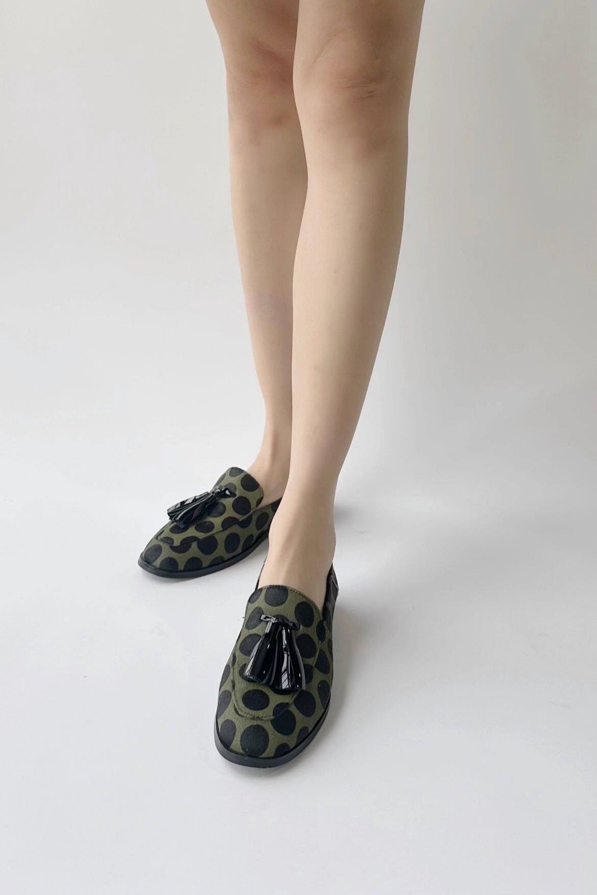B-FEI leather wool round toe shoes-KIBA.
