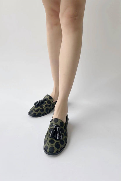 B-FEI leather wool round toe shoes-KIBA.