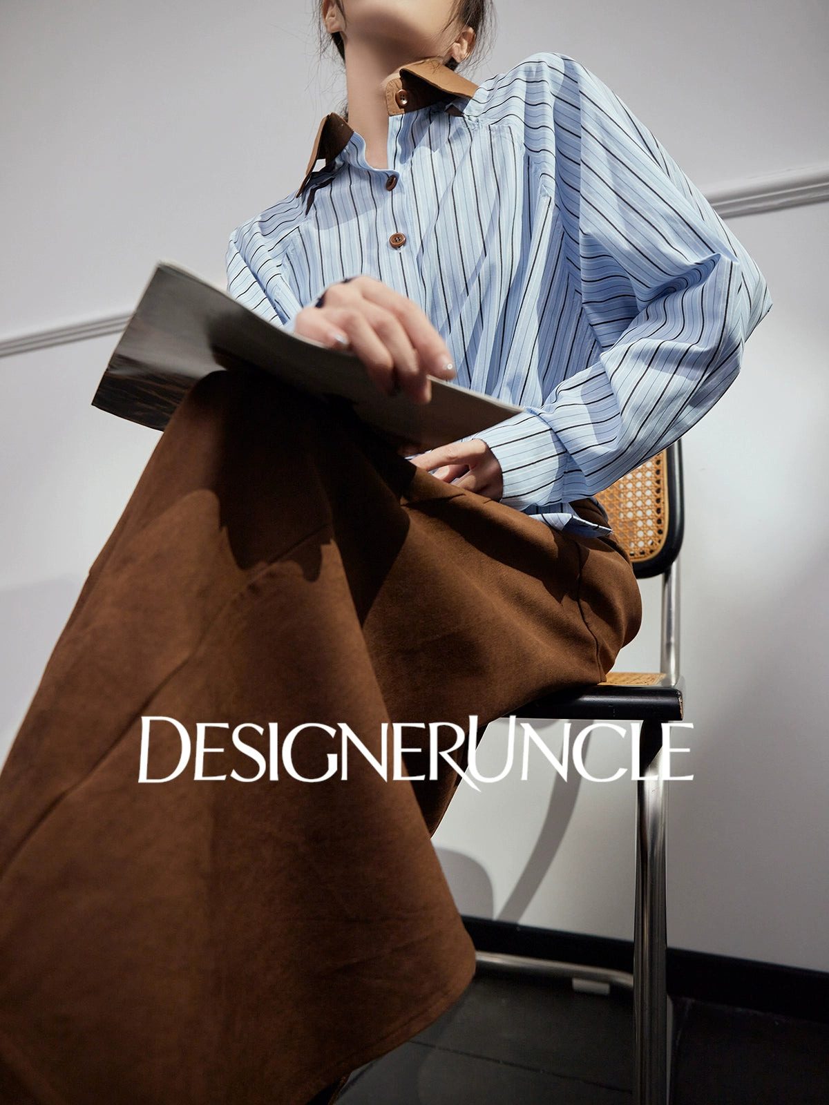 DGU "Muqiu" light yellow commuter slimming temperament long-sleeved top - PARADISE.