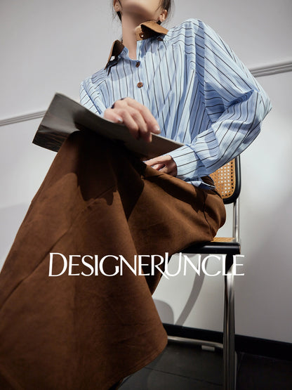 DGU "Muqiu" light yellow commuter slimming temperament long-sleeved top - PARADISE.