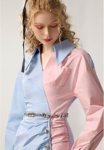 CHECOCRE Stubble Ke Fashion Simple Waist Chain Diamond Metal Belt - ROMEO