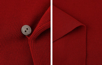 HECO Chinese round neck knit short sleeve feminine temperament slim T-shirt - COLE.