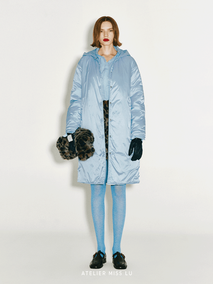 ATELIER MISS LU Glacier Blue Long Hooded Cotton Suit - GRACE