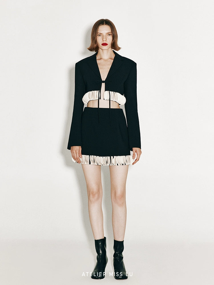 ATELIER MISS LU cascading round panel small A-line skirt - FIORELLA.