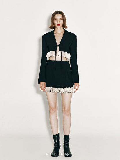 ATELIER MISS LU cascading round panel small A-line skirt - FIORELLA.