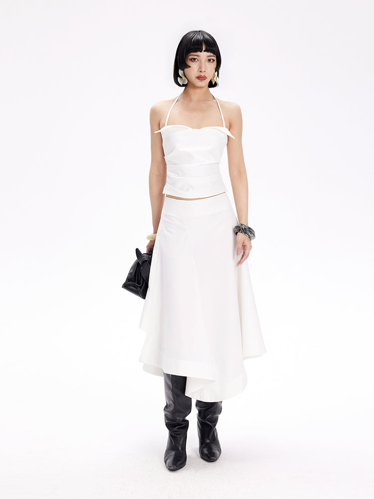 TINY IN cat ear three-dimensional pleated halter neck sling - BANG