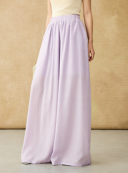 HECO Acetate High Waist Wide-leg Pants - TREY.