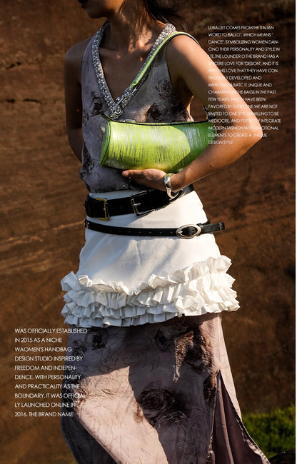 IUBALLET cyber cylinder underarm leather one-shoulder crossbody handbag - ALOE.