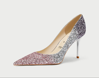 pjjuu crystal new french stiletto wedding shoes -  STAN