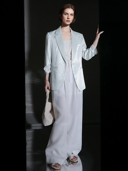 PIAOIN light luxury mercerized acetate heavy industry suit -CAMILLA