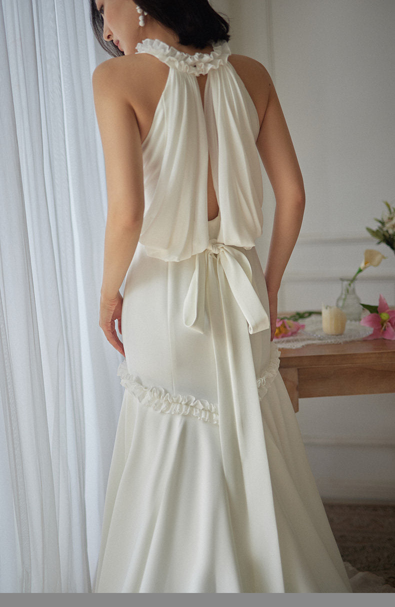 GOUDIN wedding fishtail light luxury evening dress-PIPER.