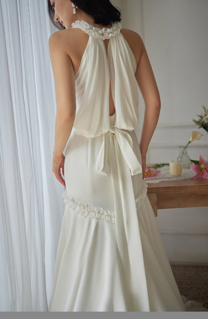 GOUDIN wedding fishtail light luxury evening dress-PIPER.
