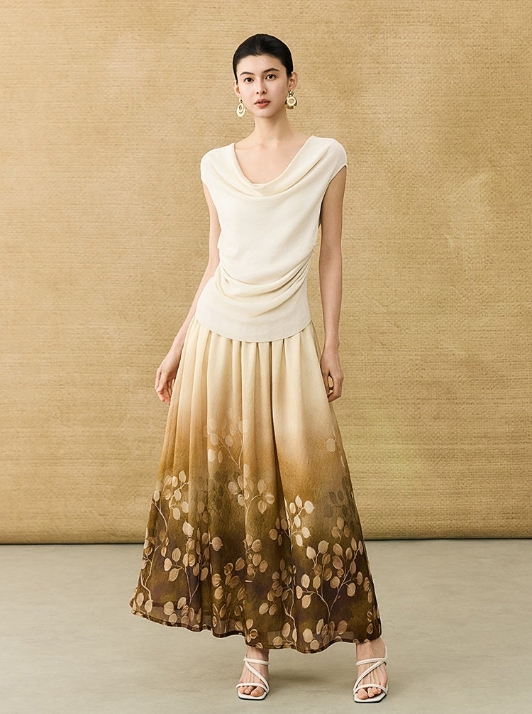 HECO Chinese style swing collar sleeveless knitted sweater T-shirt - HEART.