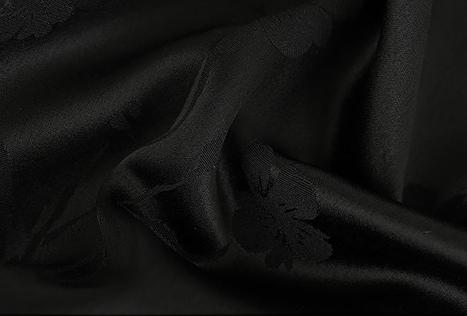 HECO Acetate Jacquard Midi Tiered Cap Sleeves Dress - HEART.