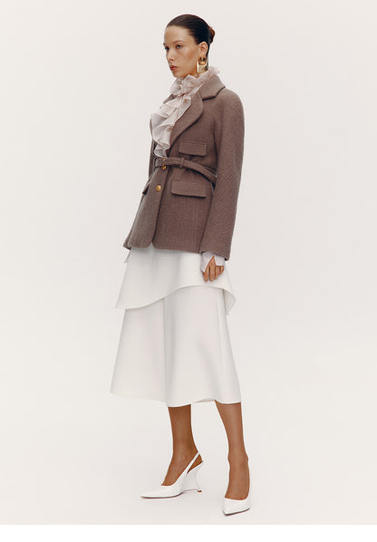 ATELIER MISS LU Fall/Winter Multi-layered Cut Splicing Cropped Culottes - SURREN