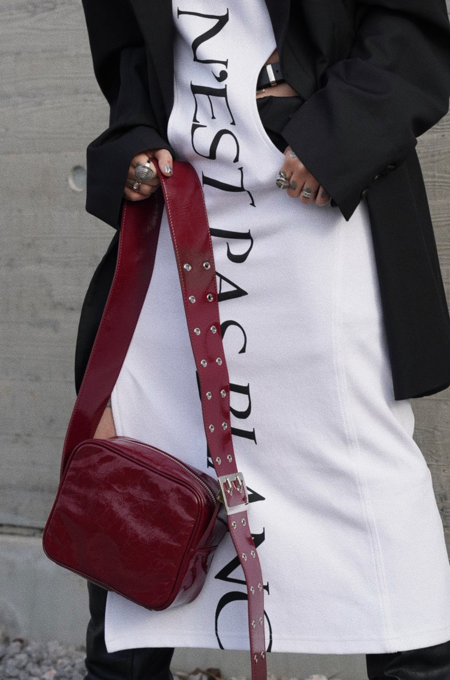 IUBALLET Small Leather Square Bag- GRACE.