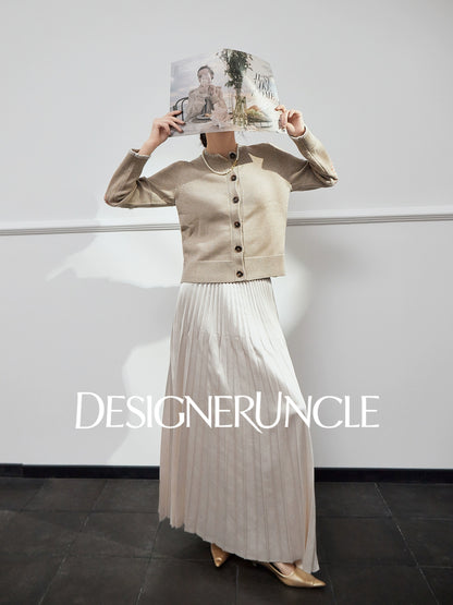 DGU "Twilight" khaki knitted sweate women's fur versatile slimming top - Carla.