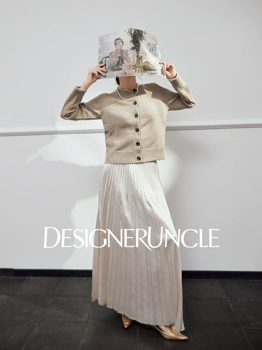 DGU "Twilight" khaki knitted sweate women's fur versatile slimming top - Carla.