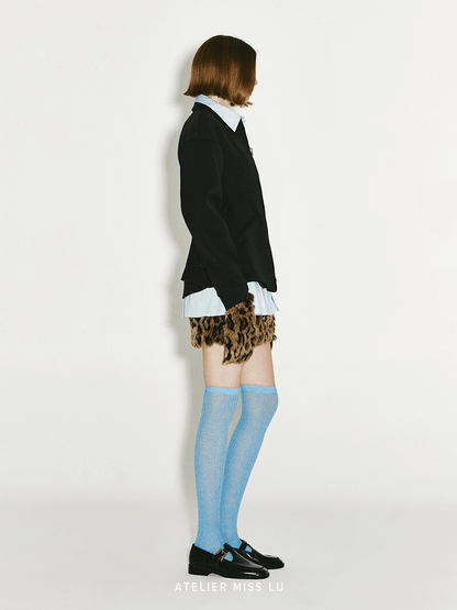 AtelierMissLu Fall/Winter 2024 faux fur stitchwork design styling Gloves -IMPACT