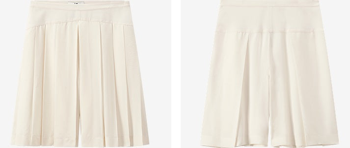 COMME MOI casual pressed pleated A-line culottes shorts - FRANCE.