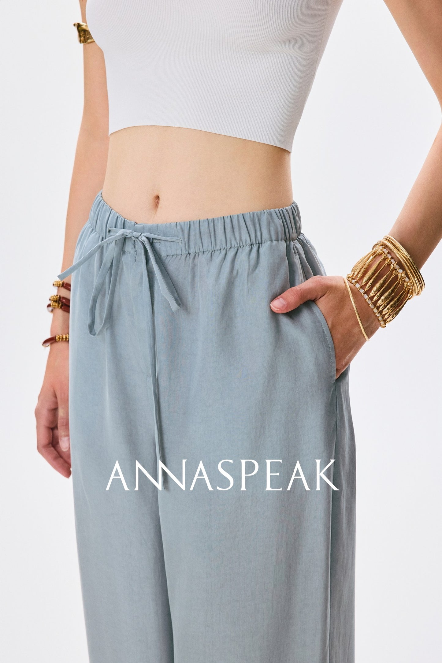 ANNASPEAK silk old money style suit set-NONY.