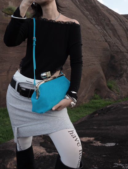 IUBALLET Star Rail Buckle New Mouth Gold Bag - LOVE.