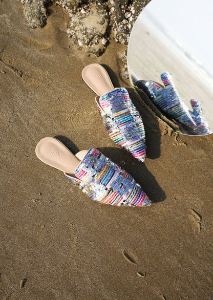 B-FEI dazzling special woven mules sandals-TREKY.