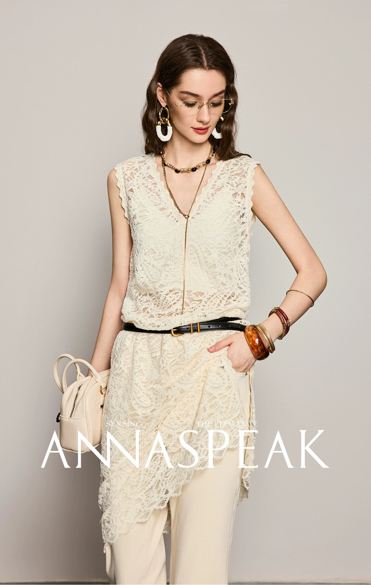 ANNASPEAK versatile chenille velvet lace custom lace dress vest-MAC.