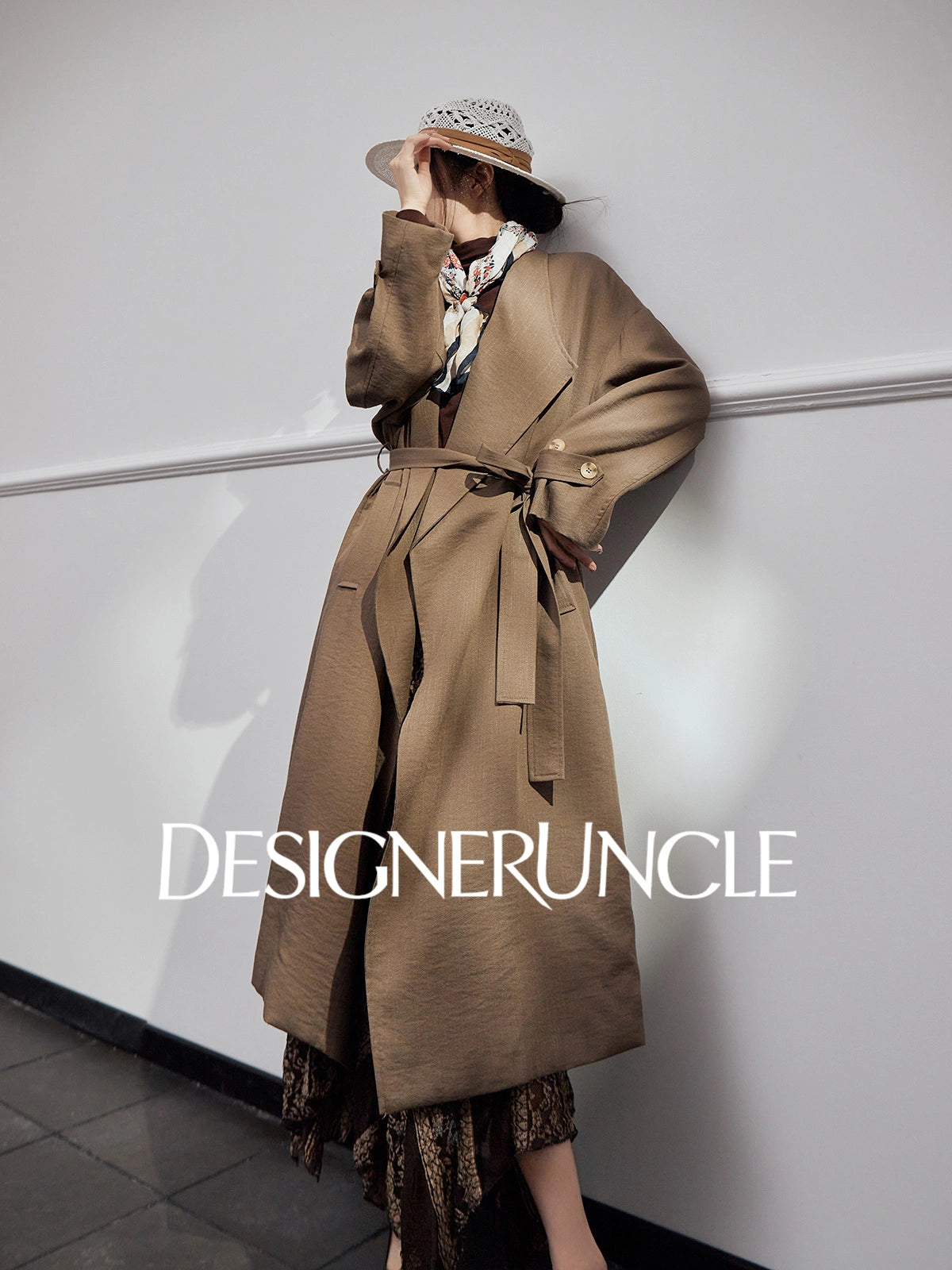 DGU "Twilight Dyeing" Latte Coffee New Double-breasted British-style Versatile Jacket - MARCUS.