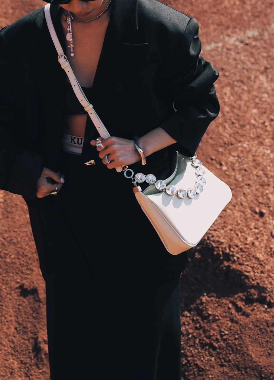 IUBALLET Pinched Light Man Diamond Chain Armpit Bag - GRANT.