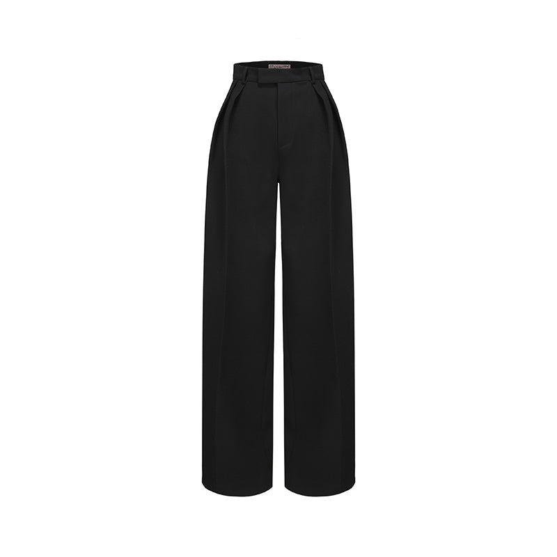 Le Palais Vintage  slim wide-leg high-waisted trousers-EMA