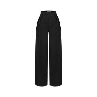 Le Palais Vintage  slim wide-leg high-waisted trousers-EMA