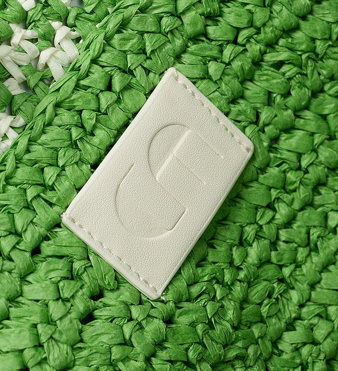 COMME MOI Lv Yan designer's new casual contrasting straw handbag - hadley.