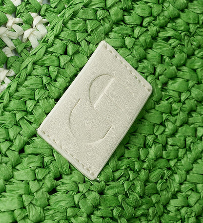 COMME MOI Lv Yan designer's new casual contrasting straw handbag - hadley.