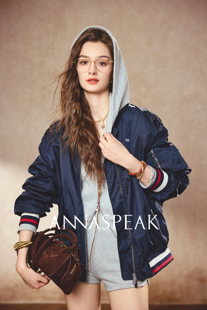 ANNASPEAK collar bomber jacket-ELI.