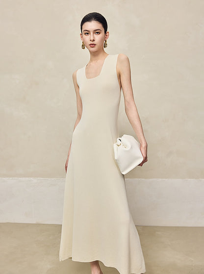 HECO Back Cross Midi Sleeveless Dress - SAVIOR.