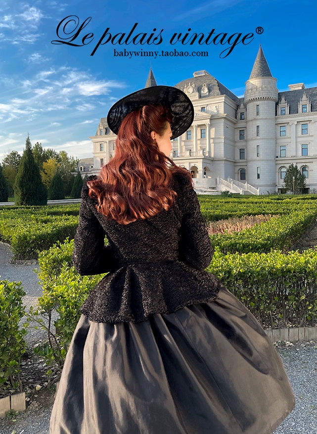 Le Palais Vintage puff sleeve wool roll slim fit jacket-JIMP