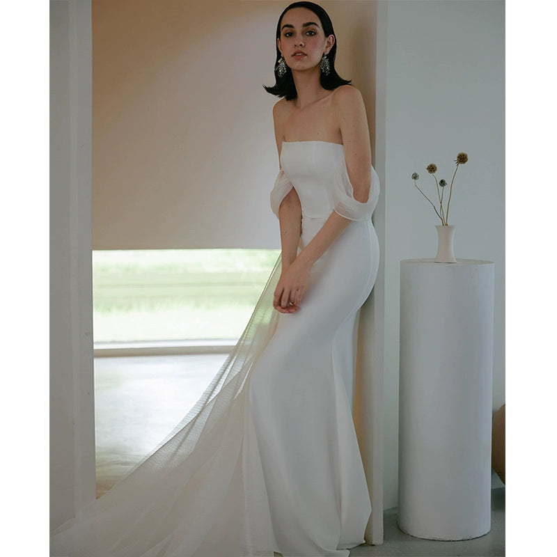 GOUDIN bridal high-end light luxury French evening dress -OZO.
