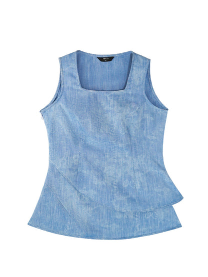 HECO Chinese women's summer blended glitter diamond I-shirt - SHADOW.