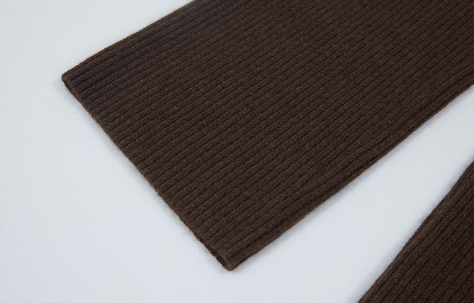 ZHUCHONGYUN Winter Slim Fit Yak Fleece Knitted Pants--FUDOU.