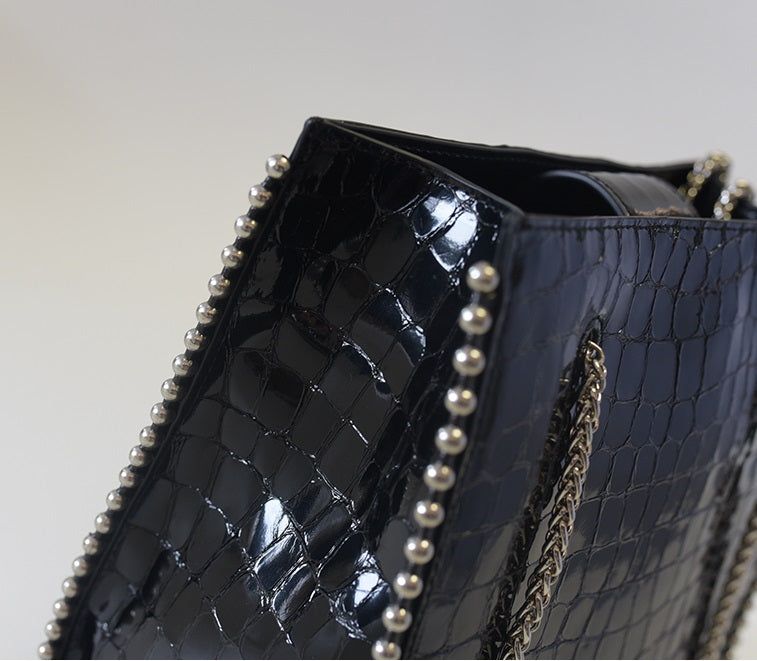 IUBALLET Metallic Textured Leather Cross Body Bag  - PRIEST.