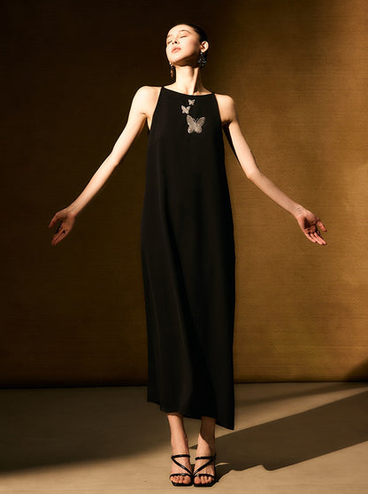 HECO Chinese style butterfly bead embroidered women's long skirt - CLOAK.