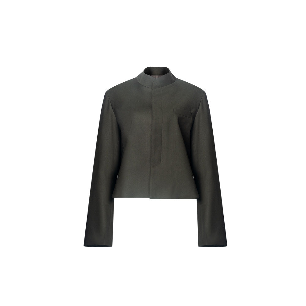 TUYUE elegant stand-up collar short casual jacket- KIM.