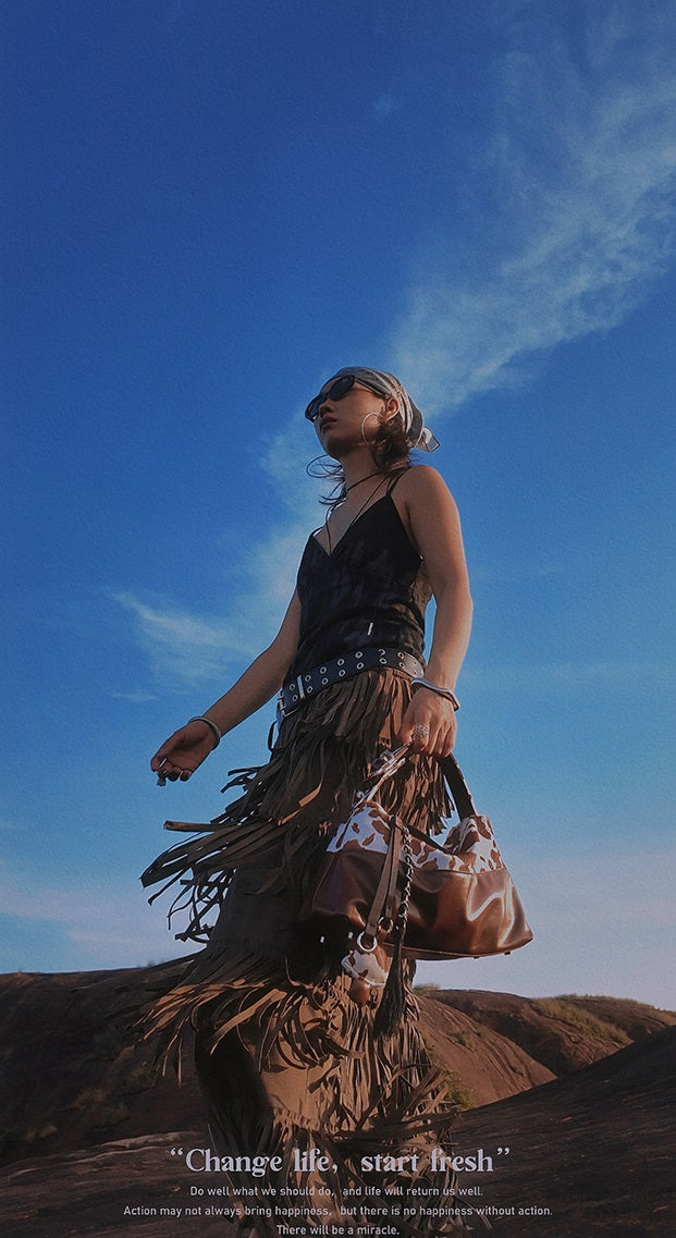 IUBALLET Polka Dot Tote Contrasting Armpit Bag - RULES.