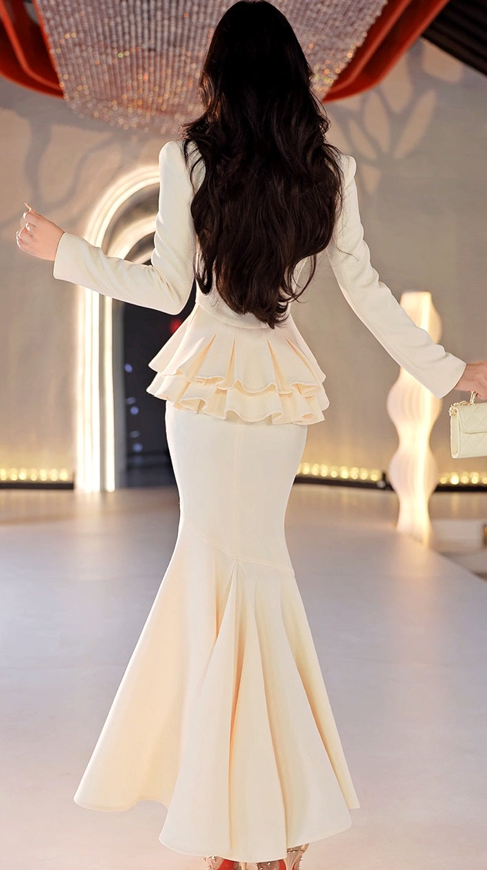 VJE two-piece skirt coat mermaid suit skirt - LOO.