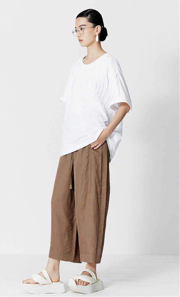 ZHUCHONGYUN Three-Dimensional Loose Dropped Shoulder Crew Neck T-Shirt-AKIRA.