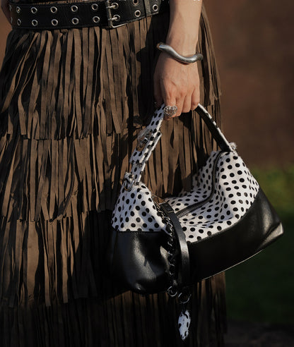 IUBALLET Polka Dot Tote Contrasting Armpit Bag - RULES.