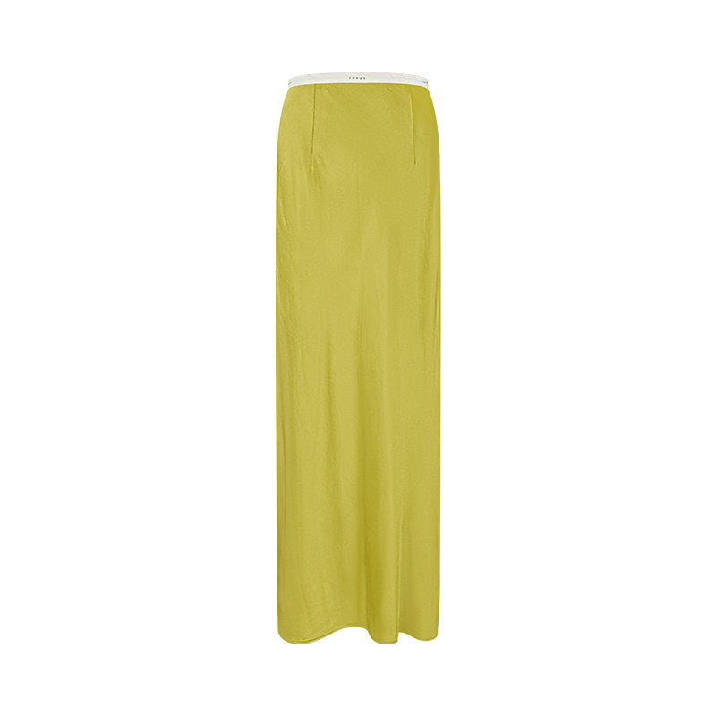 TUYUE Acetate Glossy Zipper Mermaid Skirt - JOY.