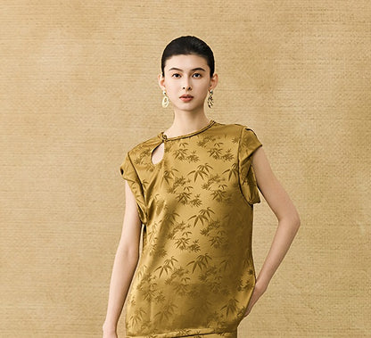 HECO Chinese style acetate rich bamboo skirt - DEED.